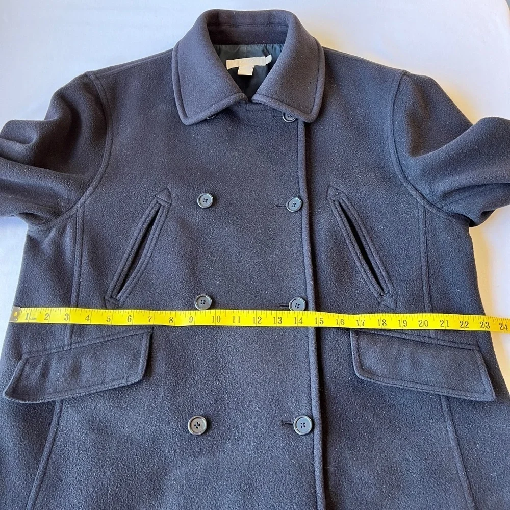 *FIRM PRICE* J. Crew Wool Cashmere Blend Cropped Pea Coat Navy sz L